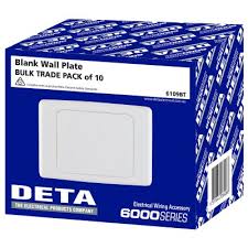 Deta Blank Wall Cover Plate Trade Pack
