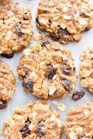The gluten free no bake cookies are so simple with only 7 easy to find ingredients. 4 Ingredient No Bake Chewy Oatmeal Raisin Cookies Gluten Free Vegan Dairy Free Protein Rich Beaming Baker
