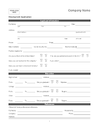 Employment Application Template Word Flevypro Document