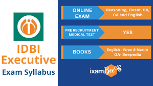 exam syllabus for idbi bank executive
