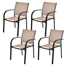 Topbuy 4pcs Outdoor Dining Chairs