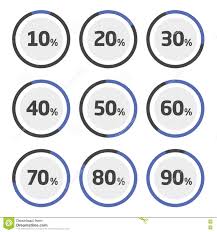 Template Pie Chart Percent Stock Vector Illustration Of