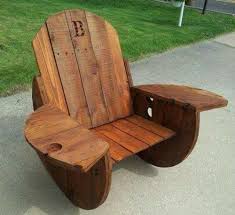 rocking chair from recycled cable spool