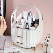 white makeup storage organizer box wilko