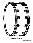 387x456 ephemeraphilia free vector art bass drum. Percussion Coloring Pages
