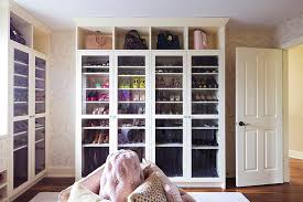 Pink Closet With Glass Door Shoe And