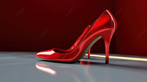 striking crimson high heels background