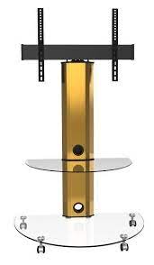 goldine gold clear glass tv stand 50