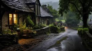 rain in village stock photos images
