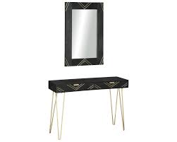 black gold finish console table