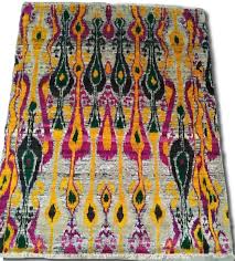 hand knotted sari silk cotton carpets
