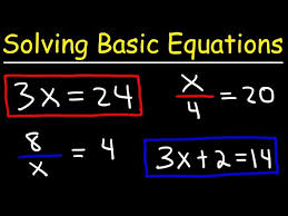 Algebra Basics Solving Basic