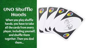 uno shuffle hands card rules learning