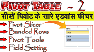 pivot table all advance function in