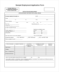 Free 11 Sample Employment Application Forms In Pdf Word