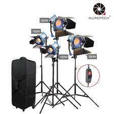 Alumotech As Arri Fresnel Tungsten Dimmer Built In Light 300wx2 150wx2 Standx4 Case Kit For Camera Video Studio Photography Fresnel Tungsten Light As Arritungsten Light Aliexpress