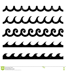 Seamless Wave Pattern Set Vector Template Stock Vector