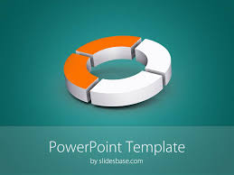 3d Donut Diagram Powerpoint Template