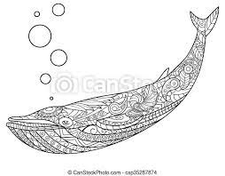 The best selection of royalty free whale coloring vector art, graphics and stock illustrations. Whale Coloring Book For Adults Vector Illustration Anti Stress Coloring For Adult Zentangle Style Black And White Lines Canstock