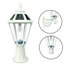 Polaris Solar Light With Gs Solar Led Light Bulb Wall Pier 3 Inch Fitter Mounts White Finish 178233 Fixture This