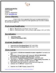 Simple resume sample simple resume sample free resume template. Example Template Of An Excellent Mba Finance Marketing Resume Sample For Freshers With Great Industr Marketing Resume Downloadable Resume Template Resume Pdf