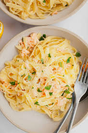 salmon pasta with crème fraîche