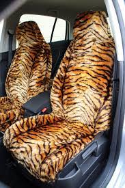 Front Pair Of Gold Tiger Faux Fur Furry