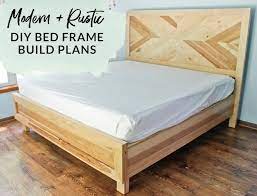 Diy Modern Rustic Bed Frame Build Plans