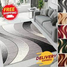 modern grey rug tapiso short pile waves