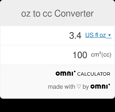 oz to cc converter volume conversion