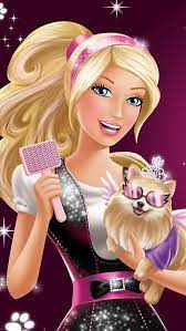 barbie doll cartoon pet grooming