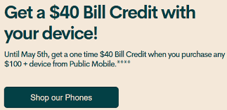 public mobile offering 40 bill credit