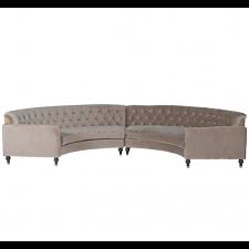 luciano half round curved statement sofa