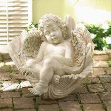 Sleeping Cherub In S Garden Statue