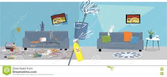 Professional House Cleaning Stock Vector Illustration Of Household