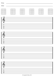 Free Guitar Blank Tab Paper Staff Paper Ready To Print Pdf
