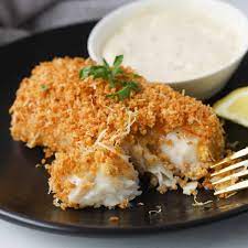 oven baked panko and parmesan encrusted