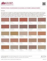 Color Charts For Integral And Standard Cement Colors