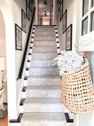 stair runner and painted stairs the