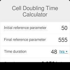 Cell Doubling Time Calculator