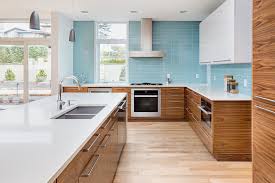 For more of a midcentury look, install a colorful tile backsplash. 13 Best Kitchen Design Ideas With Beautiful Photo Galley