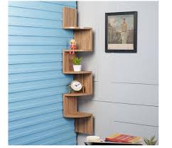 Zigzag Corner Wall Mount Shelf Unit