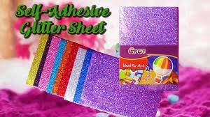 Self Adhesive Glitter Sheet Unboxing Project File Decoration Material