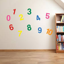 numbers wall stickers kids nursery play