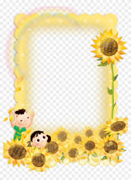 Cute Child Sunflower Border Background Sunflower Borders Free