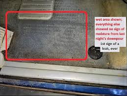 wet carpet on driver s side floor