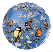 Wall Plate Birds Van Gogh 31 Cm