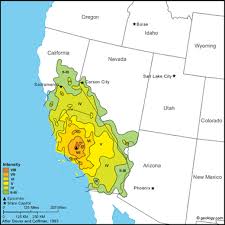 The 1960 chilean earthquake broke along 800 kilometers of the fault line. California Earthquake Map Collection