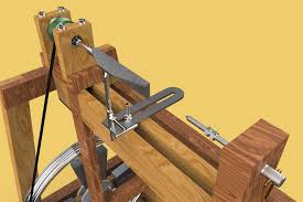 treadle lathe machine woodworking 3d