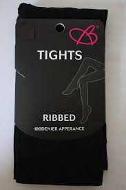 Details About New Womens Ribbed Footed Tights Size Medium Black Soft Stretch Bobbie Brooks